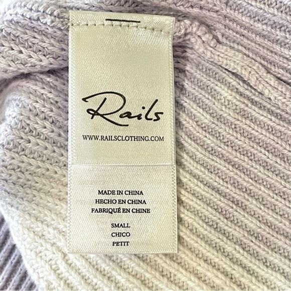 NEW Rails Karis Cotton Cashmere Rib Knit Pullover Sweater Aqua Tie Dye Small - Picture 15 of 16